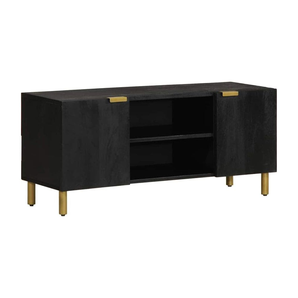 TV Cabinet Black Engineered Wood