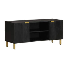 TV Cabinet Black Engineered Wood