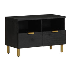 TV Cabinet Black Engineered Wood