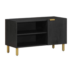 TV Cabinet Black Engineered Wood