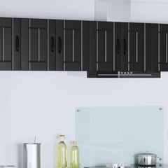 Wall Cabinet LUCCA Black Engineered Wood