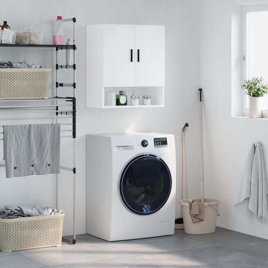 Wall Cabinet White Engineered Wood