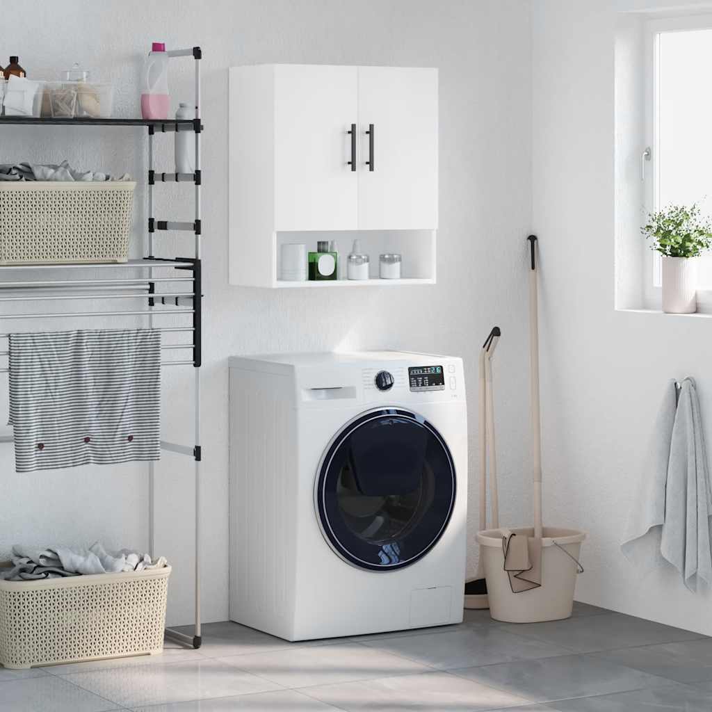 Wall Cabinet White Engineered Wood
