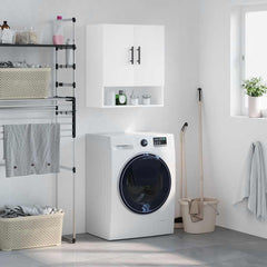 Wall Cabinet White Engineered Wood