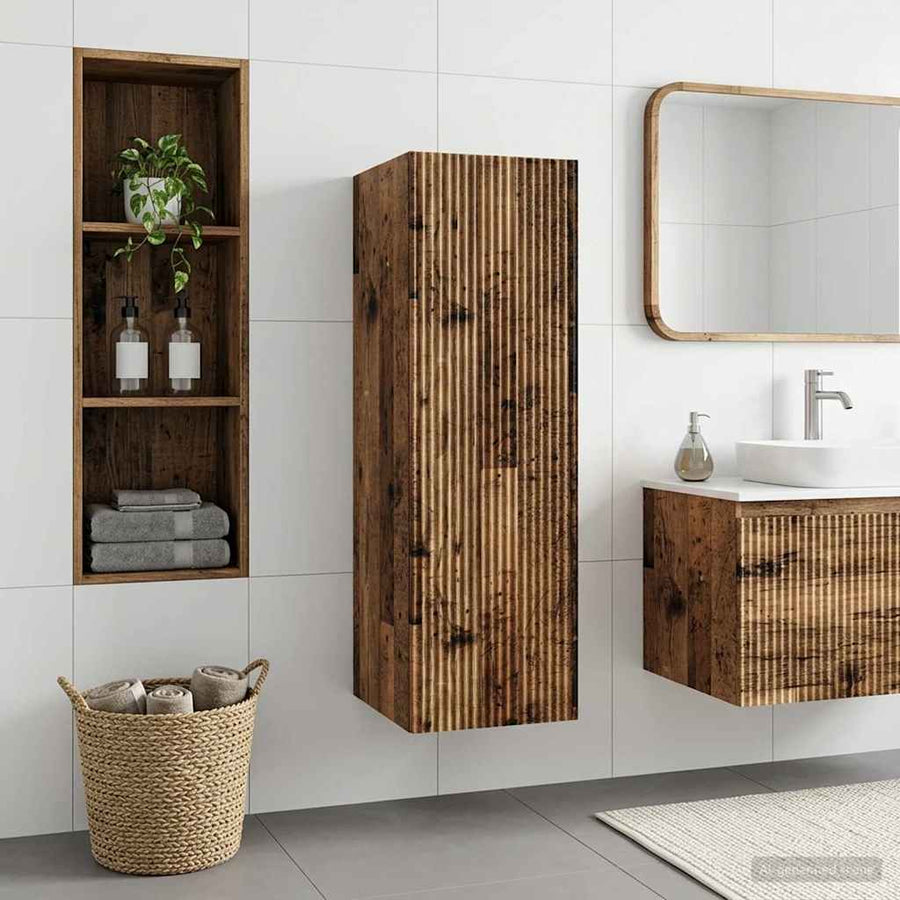 Wall-mounted Bathroom Cabinet Old Wood