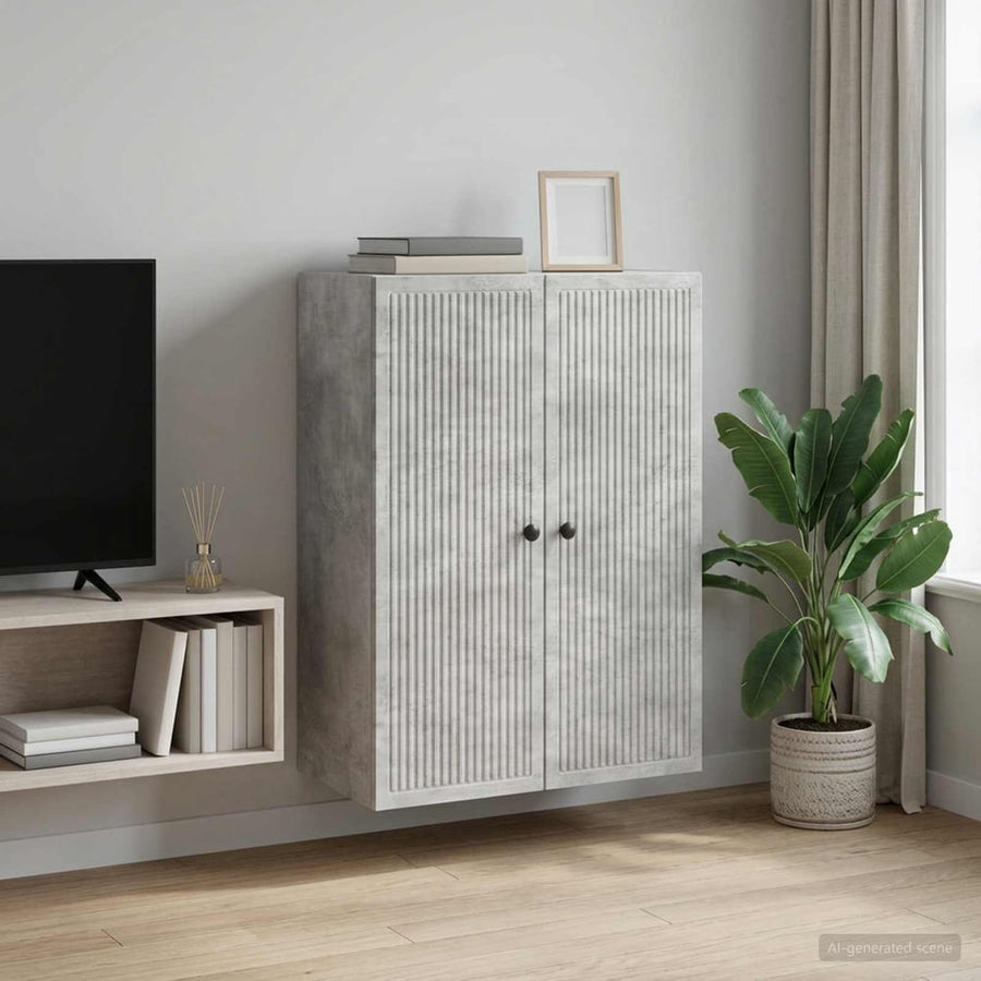 Wall-Mounted Cabinet Concrete Grey