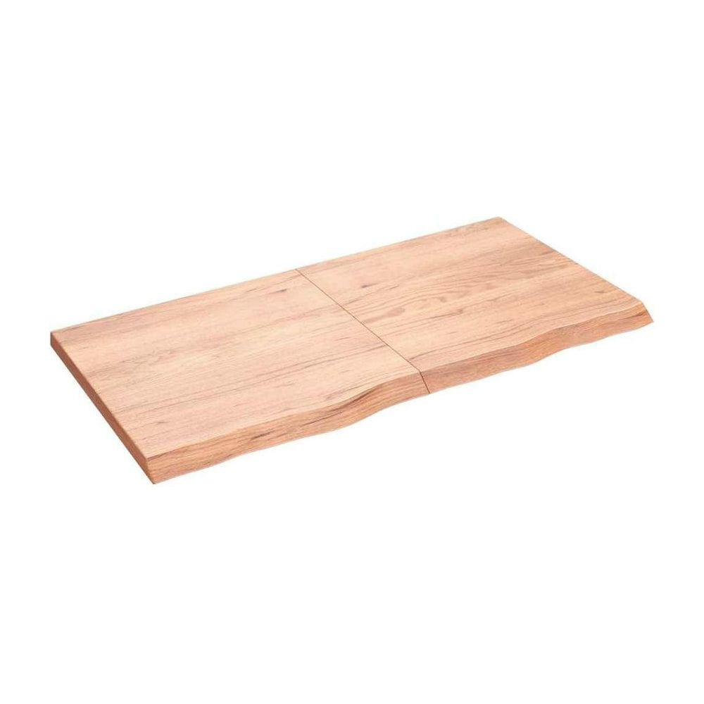 Wall Shelf Light Brown Treated Solid Wood Oak