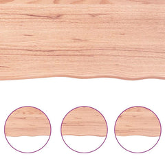 Wall Shelf Light Brown Treated Solid Wood Oak, image 5
