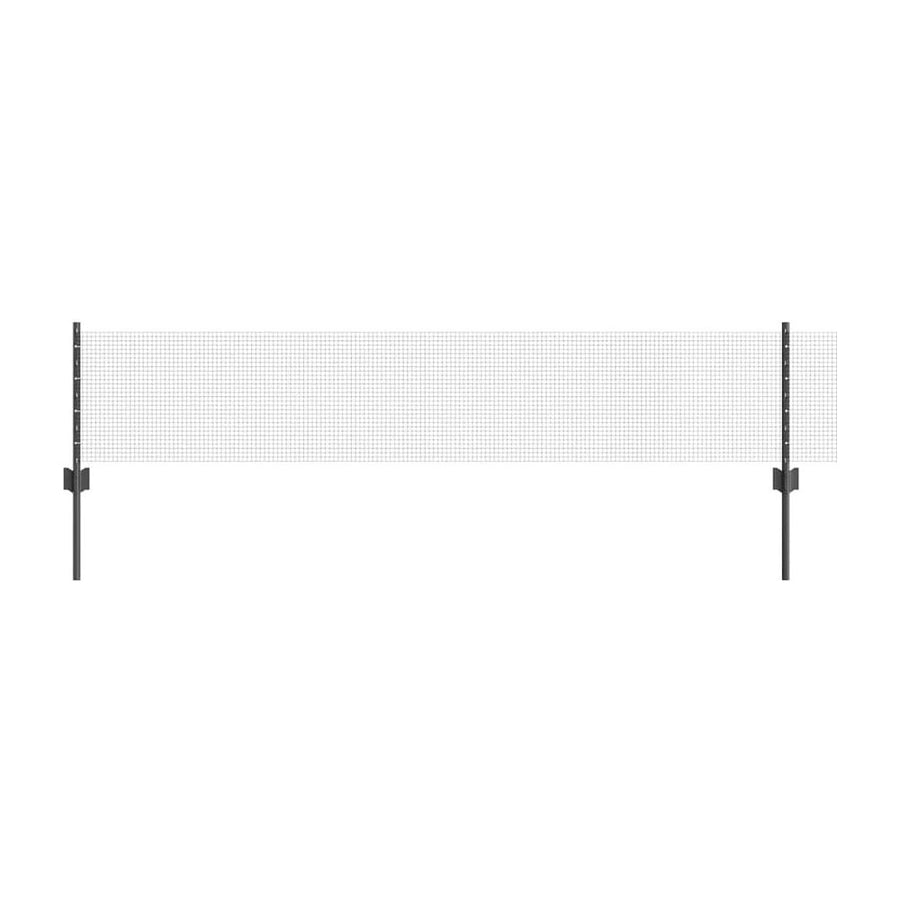 Welded Wire Fence with Posts PVC-Coated Steel Grey