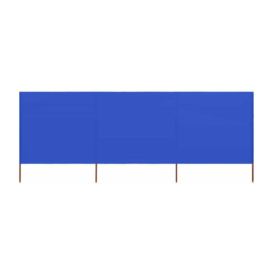 3-panel Wind Screen Fabric Azure Blue