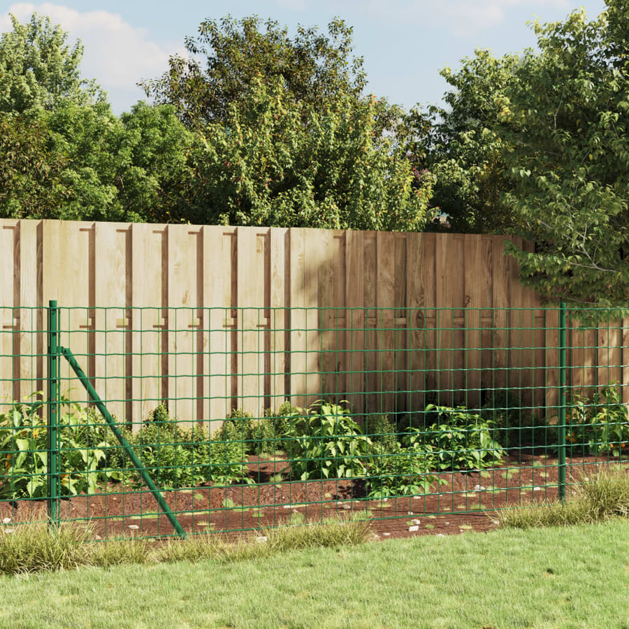 Wire Mesh Fence with Flange Green