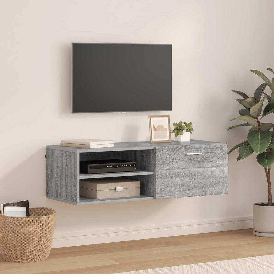 Wooden Cabinet Grey Sonoma Engineered Wood