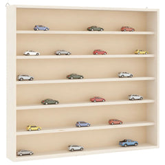 vidaXL Wooden Collector's Display Case with 6 Shelves 60x8,5x55cm 1