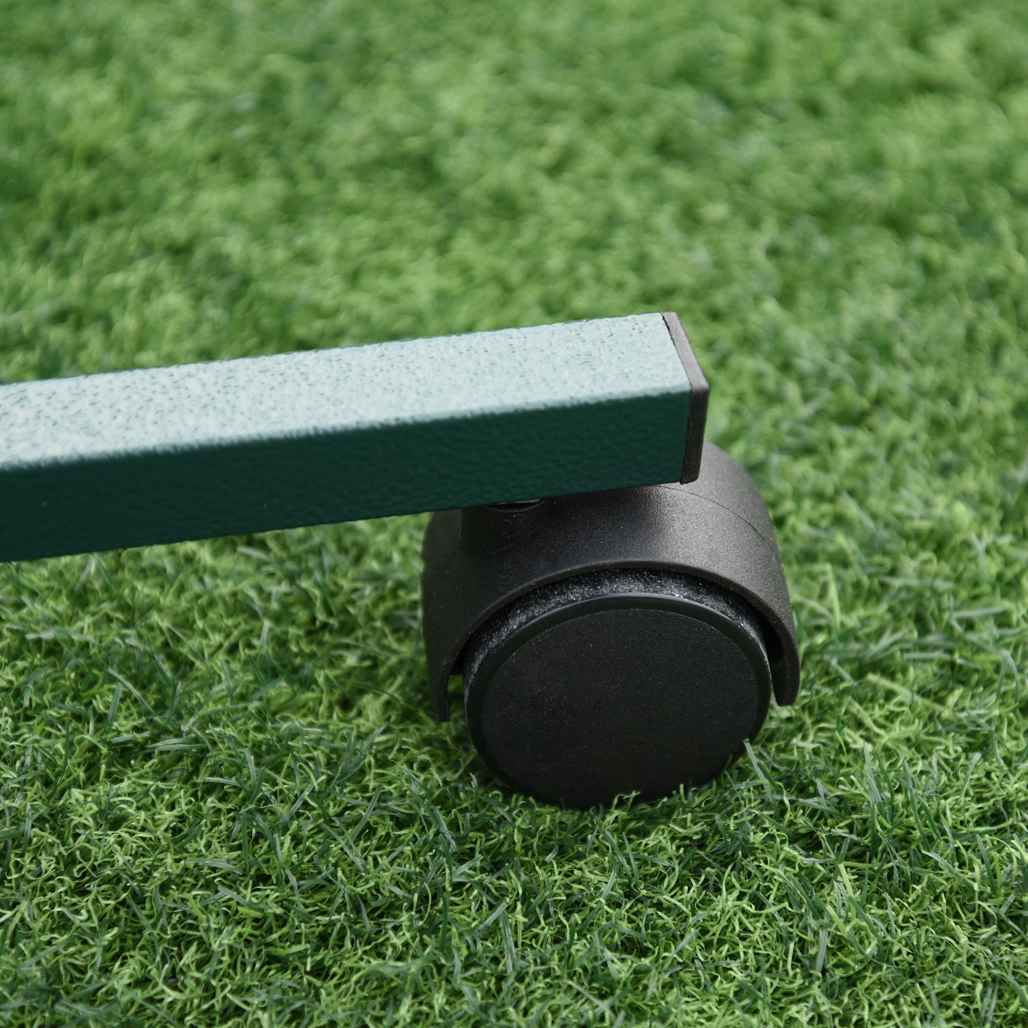 PawHut Bird Perch Stand with Four Wheels, Feeding Bowls, for Small, Medium Birds, Green