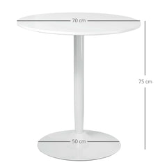 HOMCOM 75H x a70cm Two-Person Minimalistic Dining Table - White