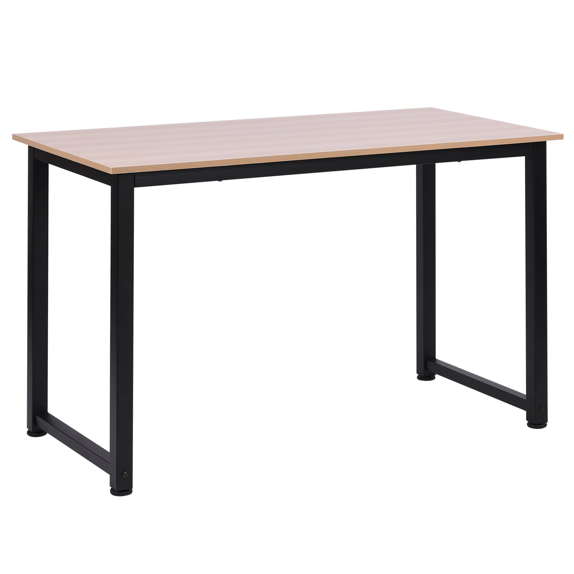 HOMCOM Computer Desk, Writing Table, 120 x 60 x 76cm Workstation for Home Office, Study with Metal Frame, Simple Assembly, Black