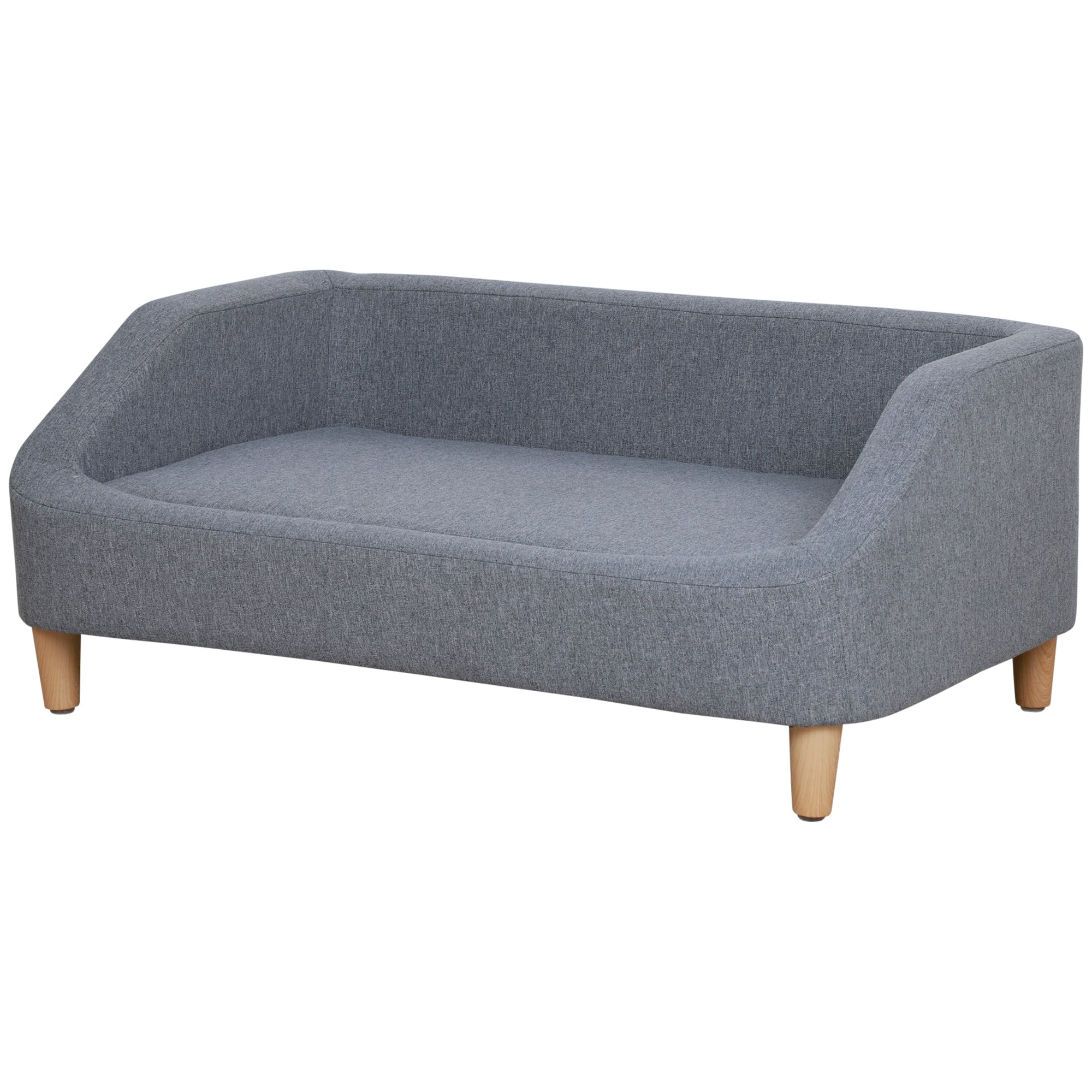 PawHut Dog Sofa, pet Bed, with Soft Cushion, Washable Cover, for Small, Medium & Large Dogs - Grey