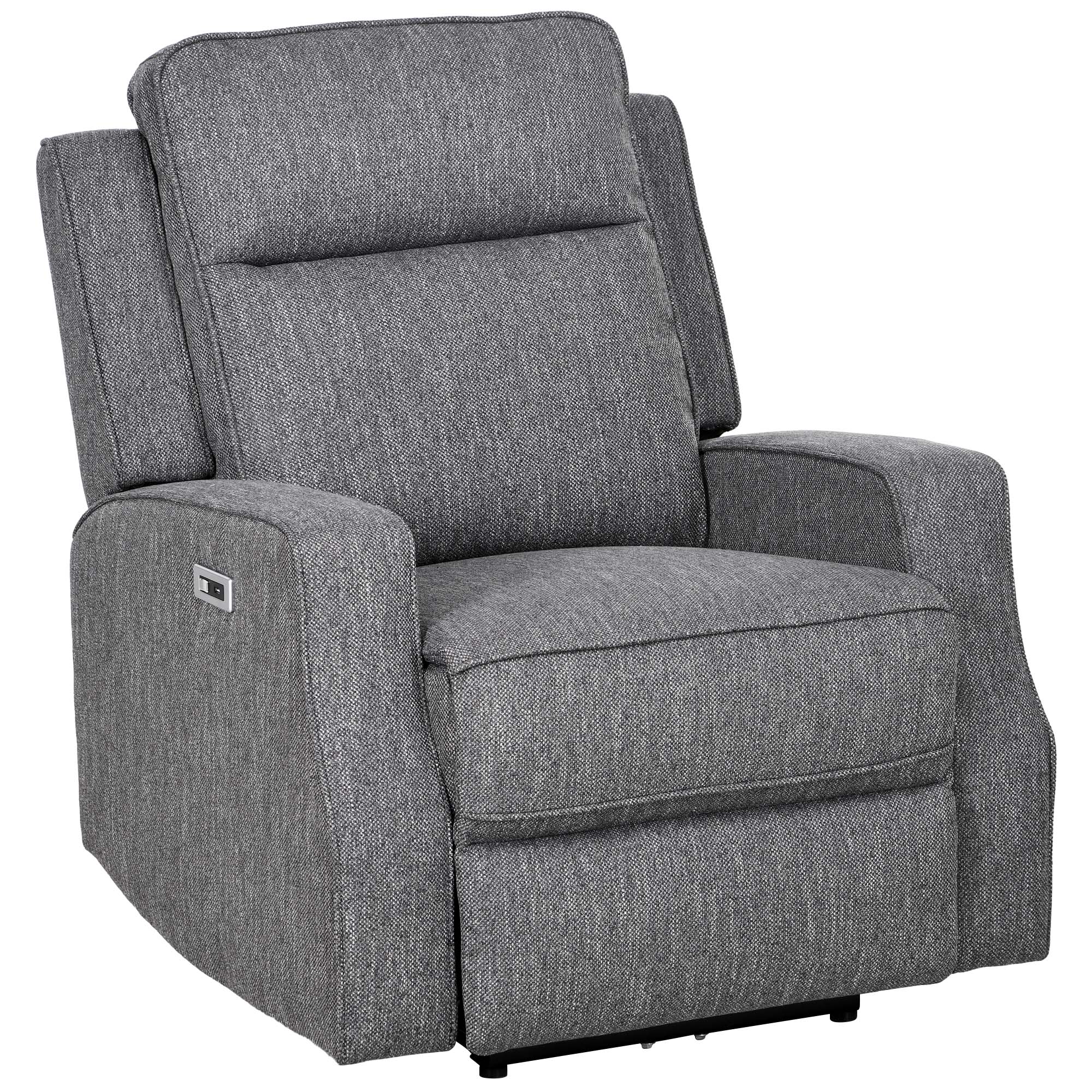 HOMCOM 150  Electric Reclining Chair, with USB port and Footrest - Charcoal Grey