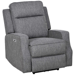 HOMCOM 150  Electric Reclining Chair, with USB port and Footrest - Charcoal Grey