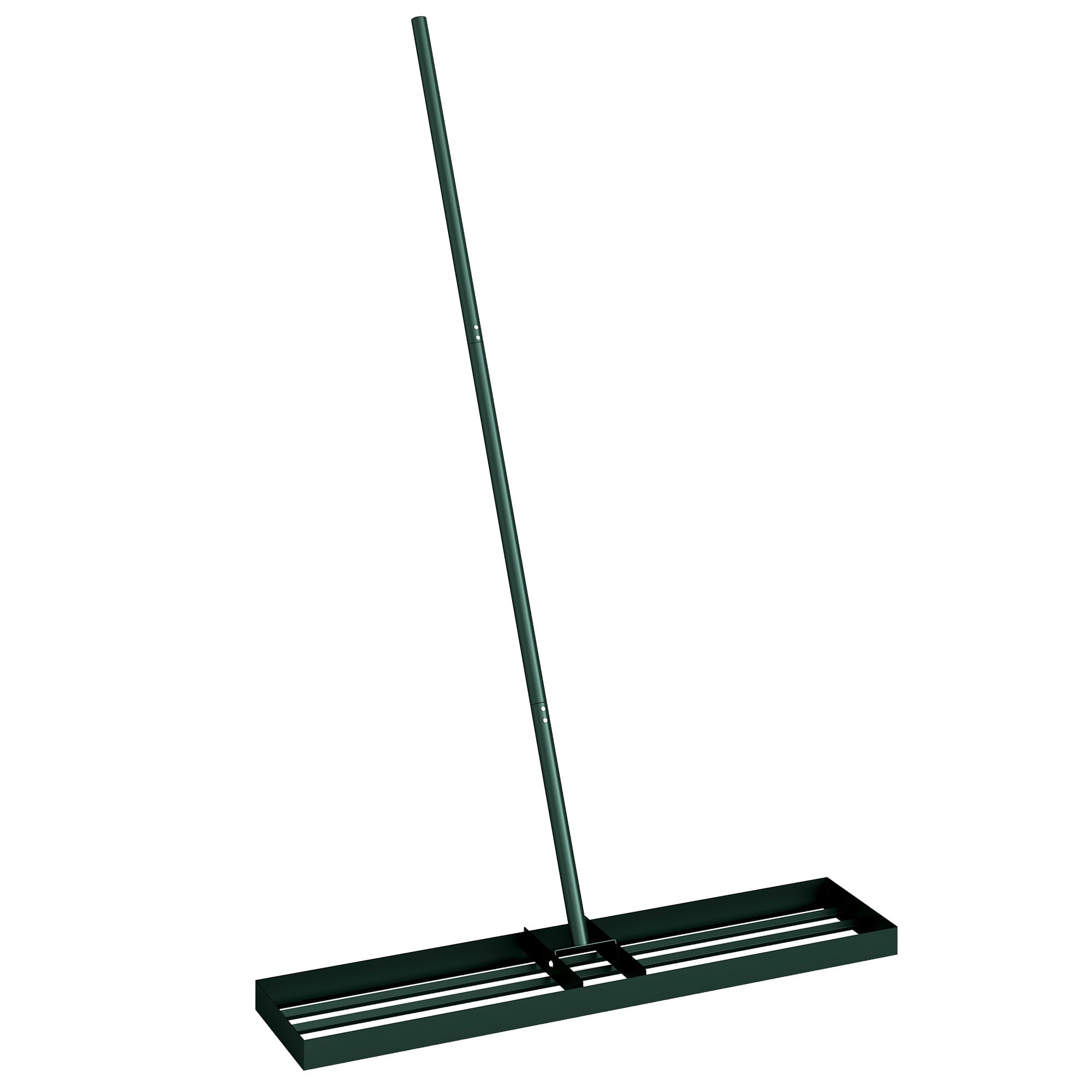 Outsunny Lawn Levelling Rake, 113 x 26 cm Lawn Leveller Lute with 169 cm Handle for Grass Soil Sand Yard Golf Course