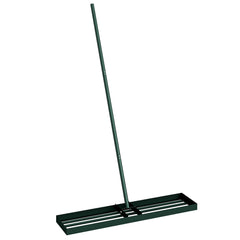 Outsunny Lawn Levelling Rake, 113 x 26 cm Lawn Leveller Lute with 169 cm Handle for Grass Soil Sand Yard Golf Course