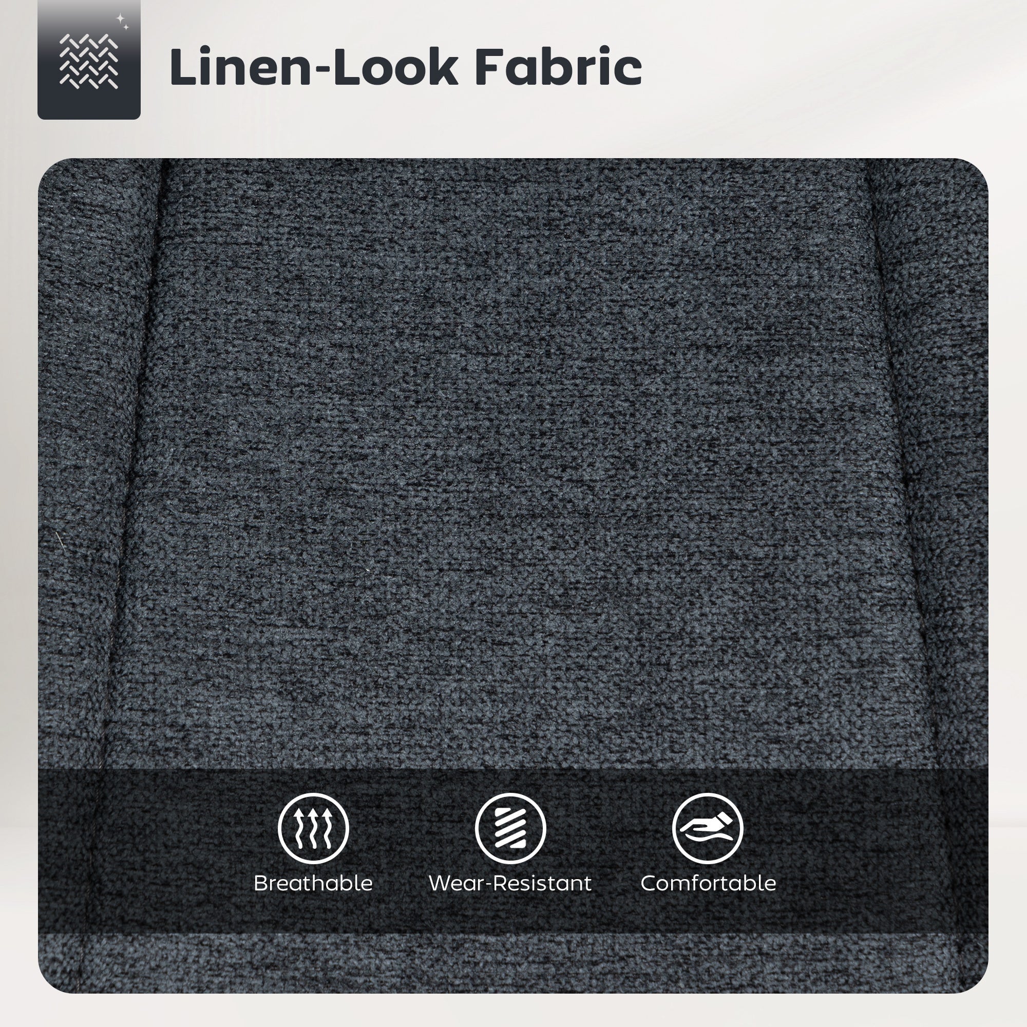 HOMCOM Set of Two Relaxed Tub Bar Stools - Dark Grey