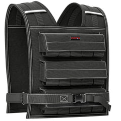 SPORTNOW 15KG Adjustable Weighted Vest, Running Weight Vest, with 30 Metal Weights, Reflective Strips, for Running, Exercise