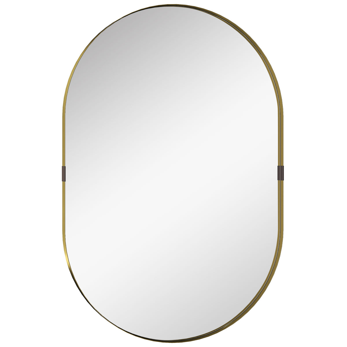 HOMCOM Wall Mirror, Bathroom Mirror with Elevated Aluminium Alloy Frame, 60 x 90 cm, Gold Tone