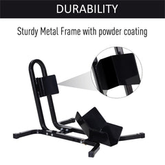 HOMCOM Metal Motorcycle Motorbike Wheel Chock Locking Stand System 17", 19", 21"/43, 48, 51 cm Front Wheels Steel Adjustable Fixing Tyre Holder Support