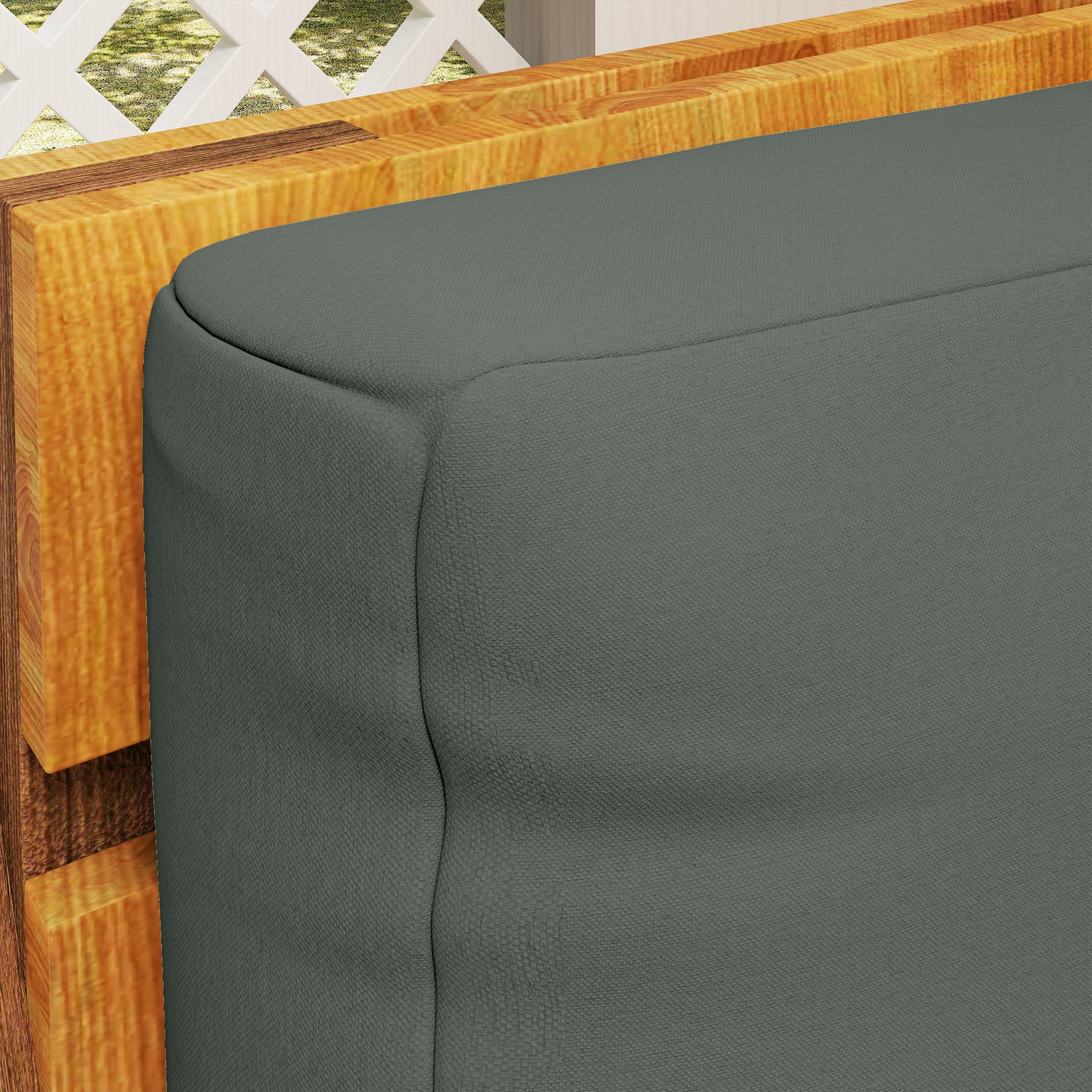 Outsunny Two Piece Seat Pallet and Back Cushions - Charcoal Grey