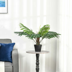 Outsunny Set of Two Faux Rose Trees - White
