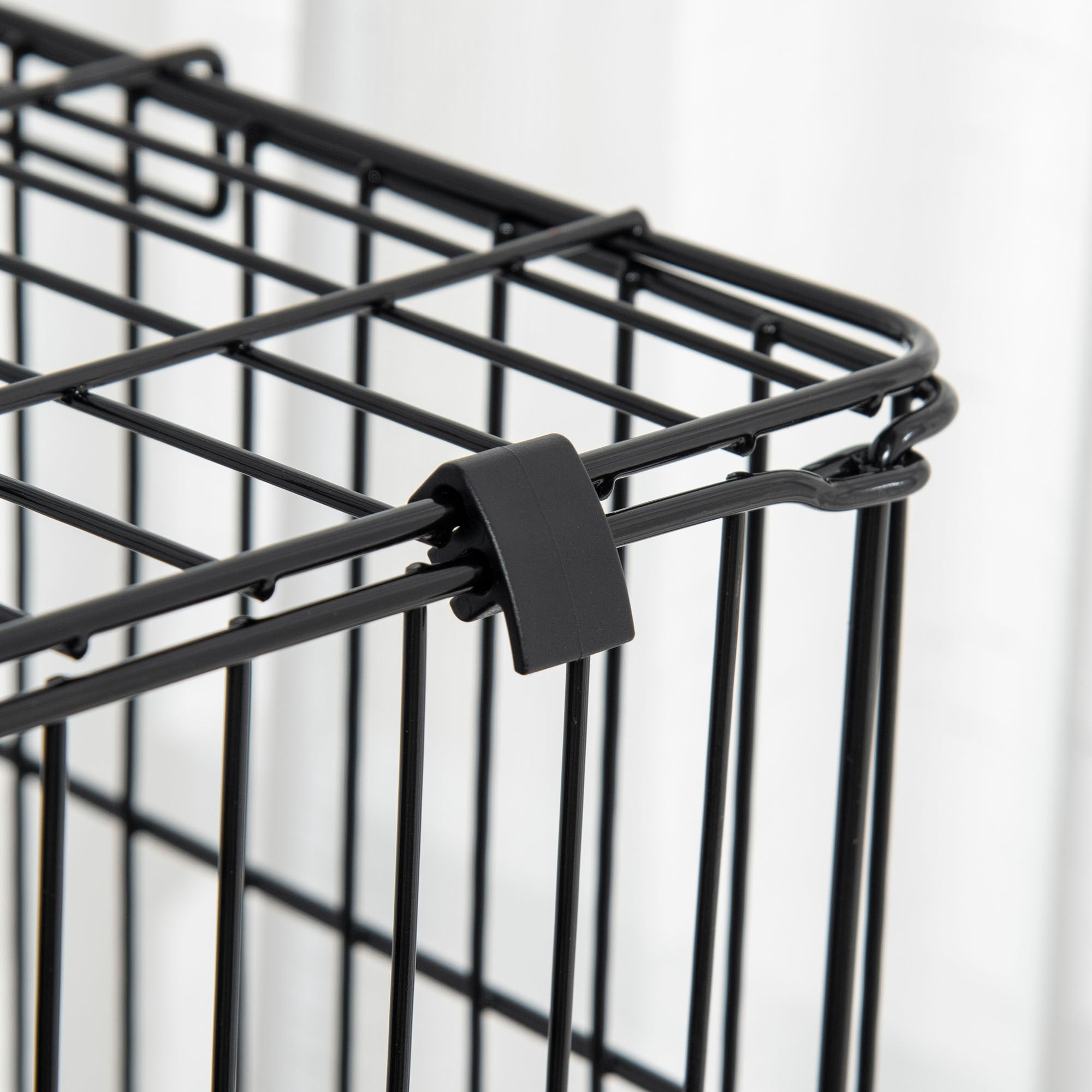 PawHut Four-Tier Small Animal Cage, for Bunnies, Ferrets, Chinchillas w/ Wheels, Tray - Black