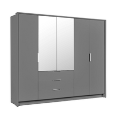 Wardrobe DALTON 255 Graphite + Mirror