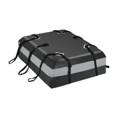 Waterproof Rooftop Luggage Bag in grey with black straps and buckles on a white background