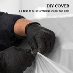 Outsunny 6 X 10m Heavy Duty (150um/6mil) Polypropylene Greenhouse Cover Replacement, UV Resistant Waterproof Plastic Polytunnel Cover, Clear