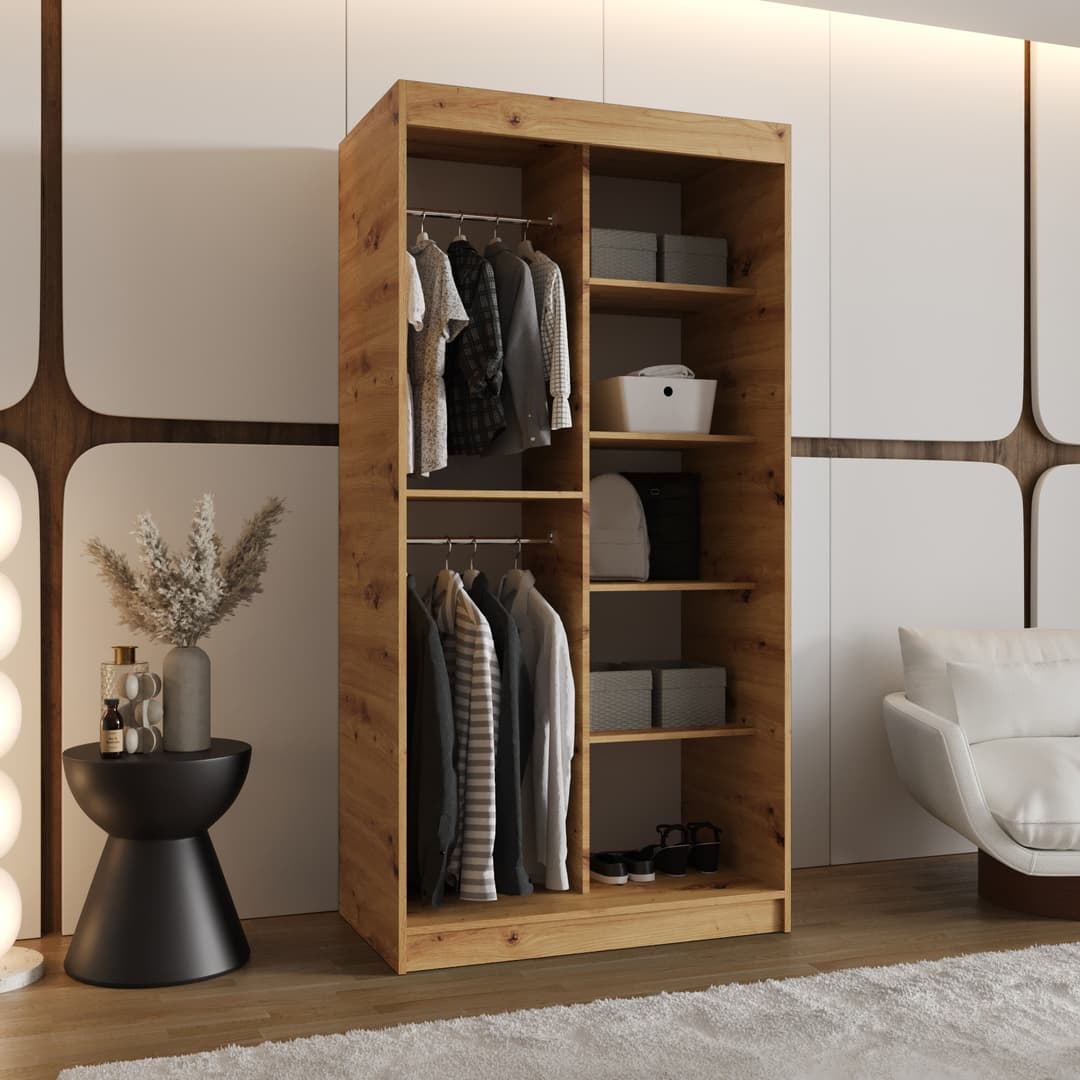 Asved Sliding Door Wardrobe 100cm