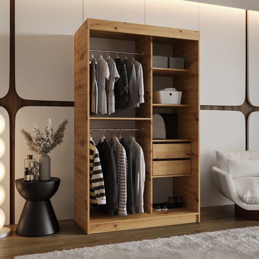 Alabama Sliding Door Wardrobe 120cm