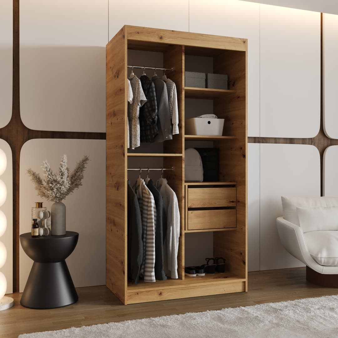 Spoti Sliding Door Wardrobe 100cm