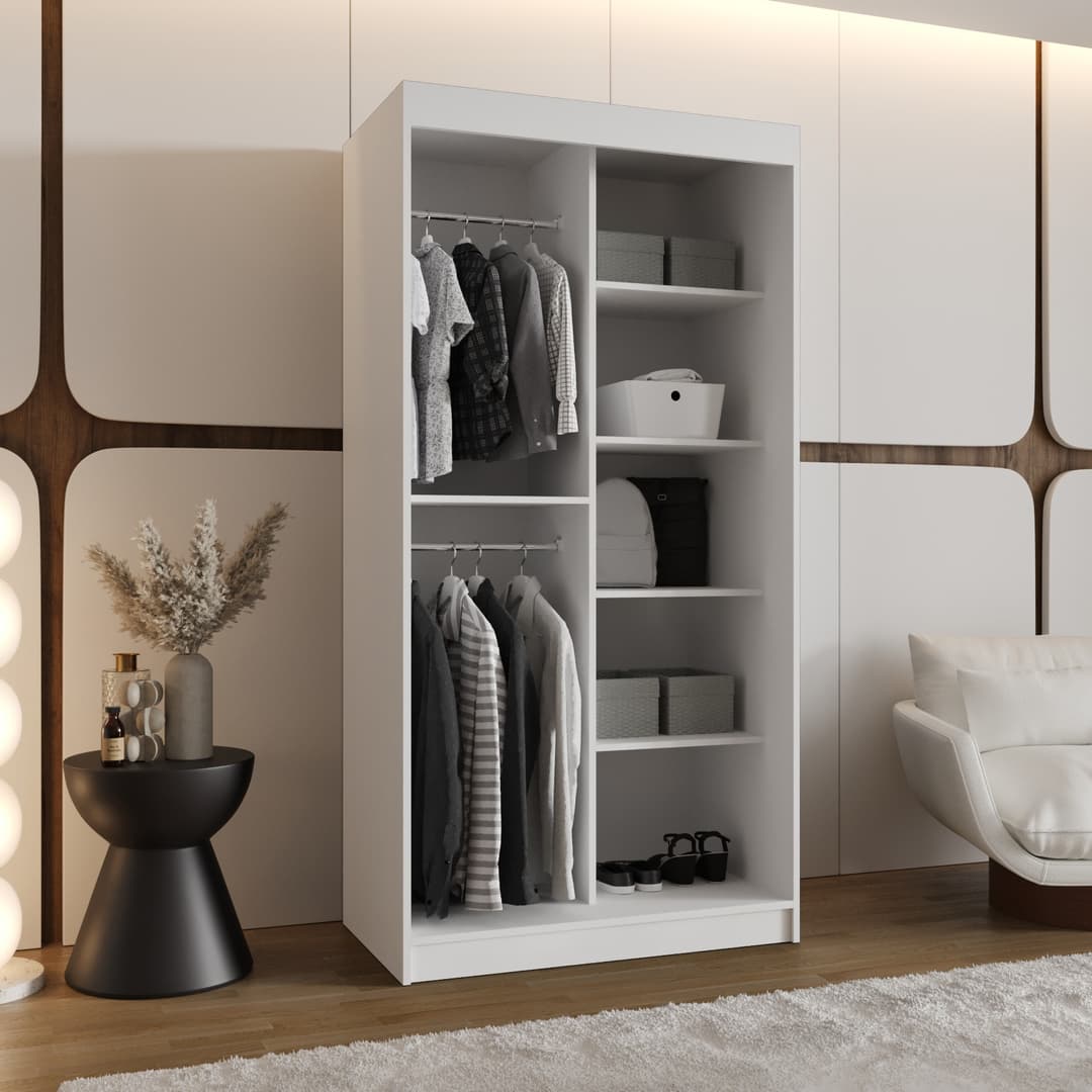Lugo Sliding Door Wardrobe 100cm