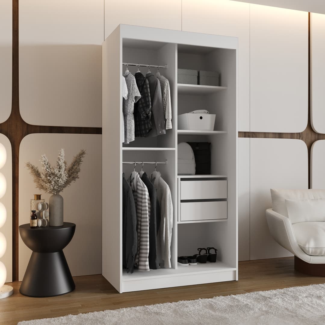Spoti Sliding Door Wardrobe 100cm