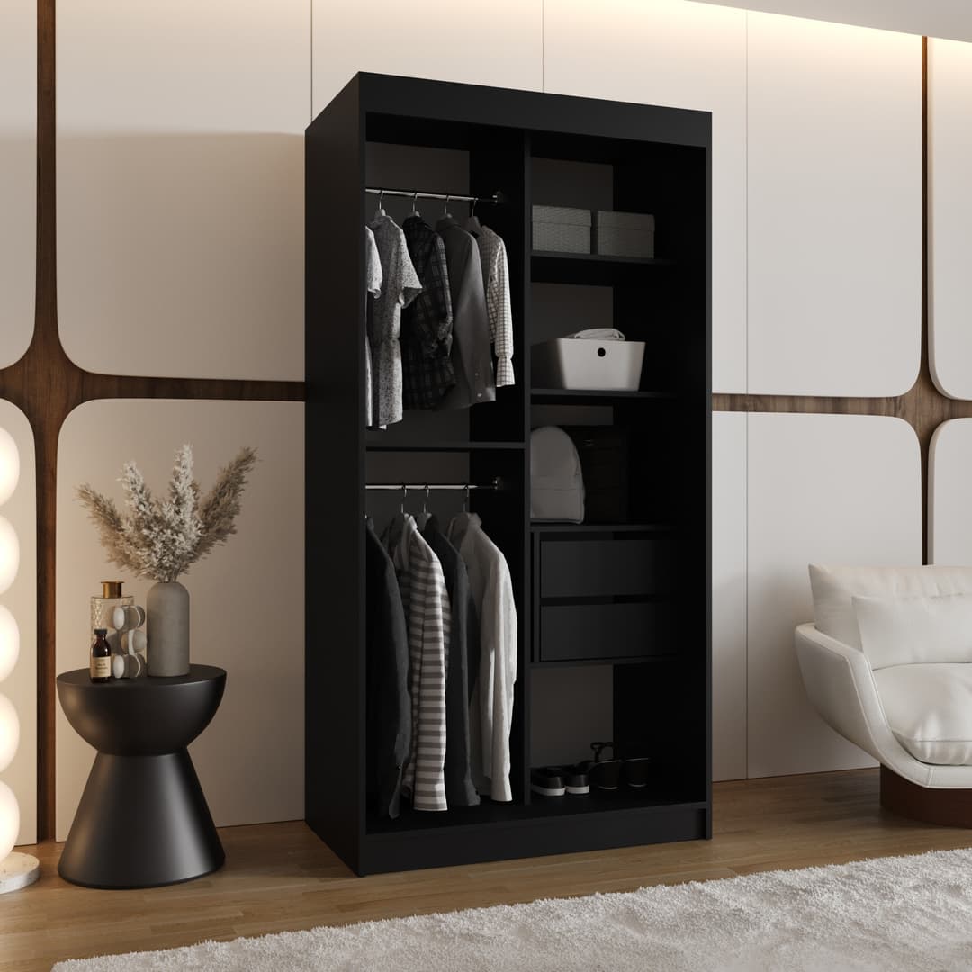 Milo Sliding Door Wardrobe 100cm