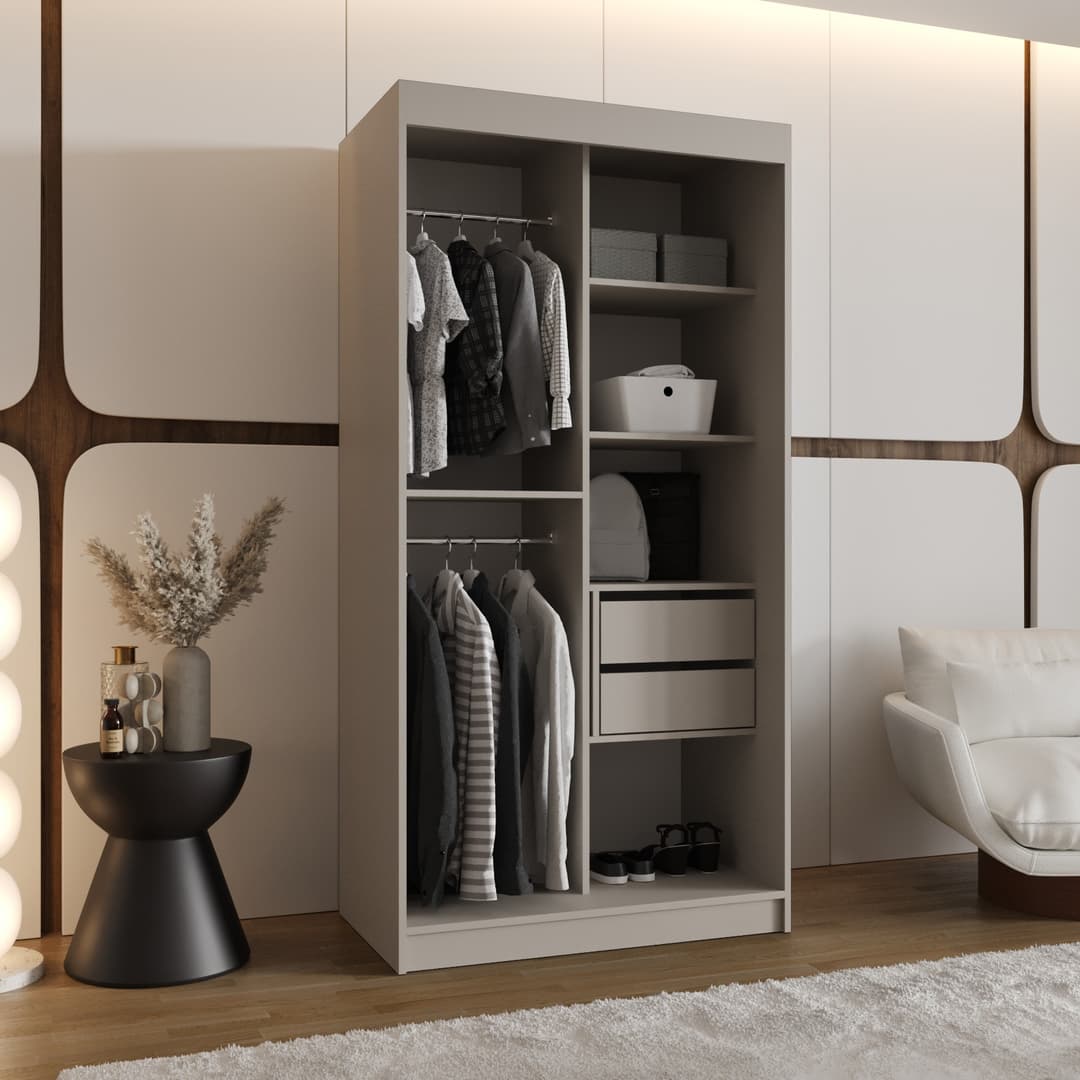 Alabama Sliding Door Wardrobe 100cm