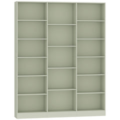 HOMCOM Bookcase with Open Storage, 6-Tier Bookshelf with Anti-Tipping Hardware, Light Green