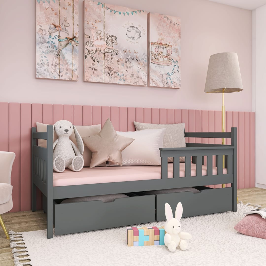Wooden Single Bed Emma With Storage