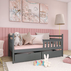 Wooden Single Bed Emma With Storage