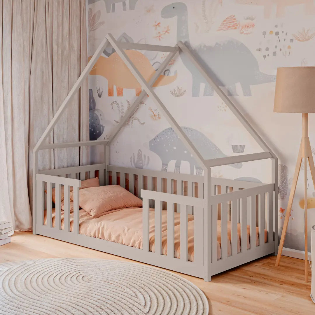 Wooden Single House Bed Bee