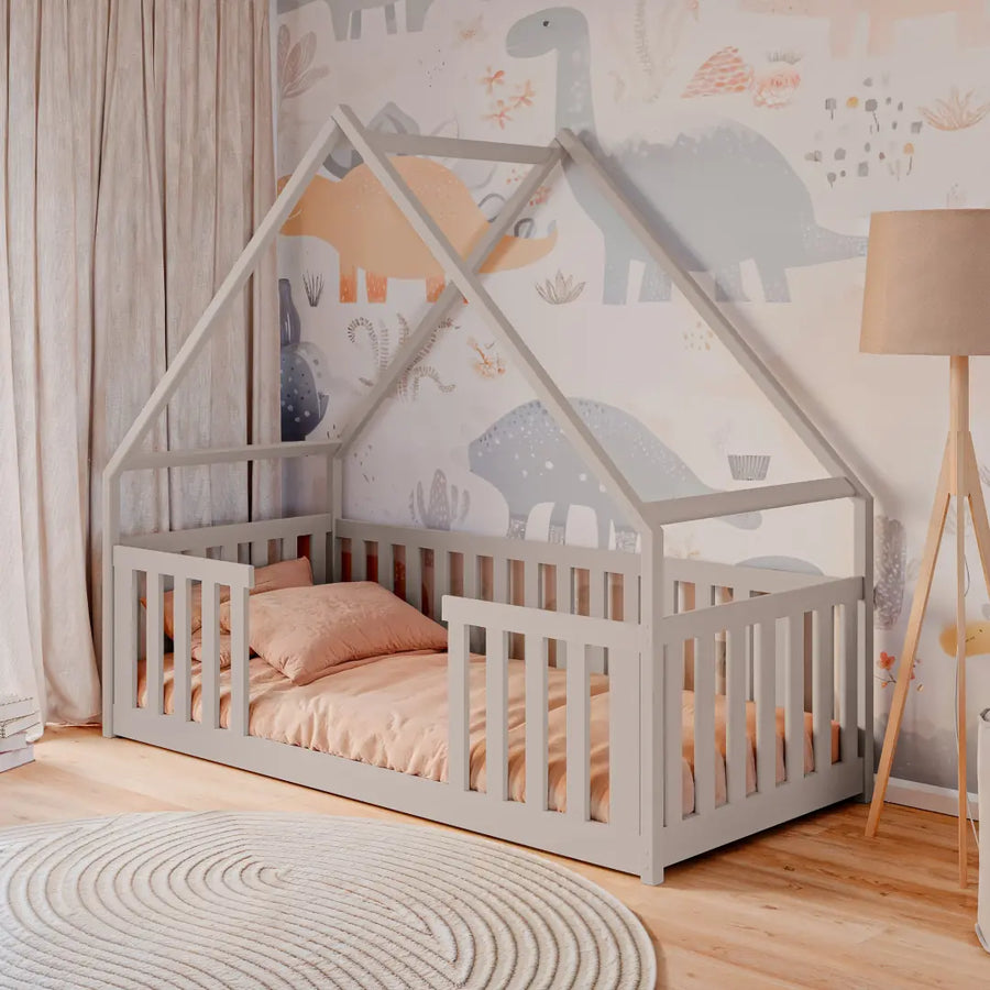 Wooden Single House Bed Bee