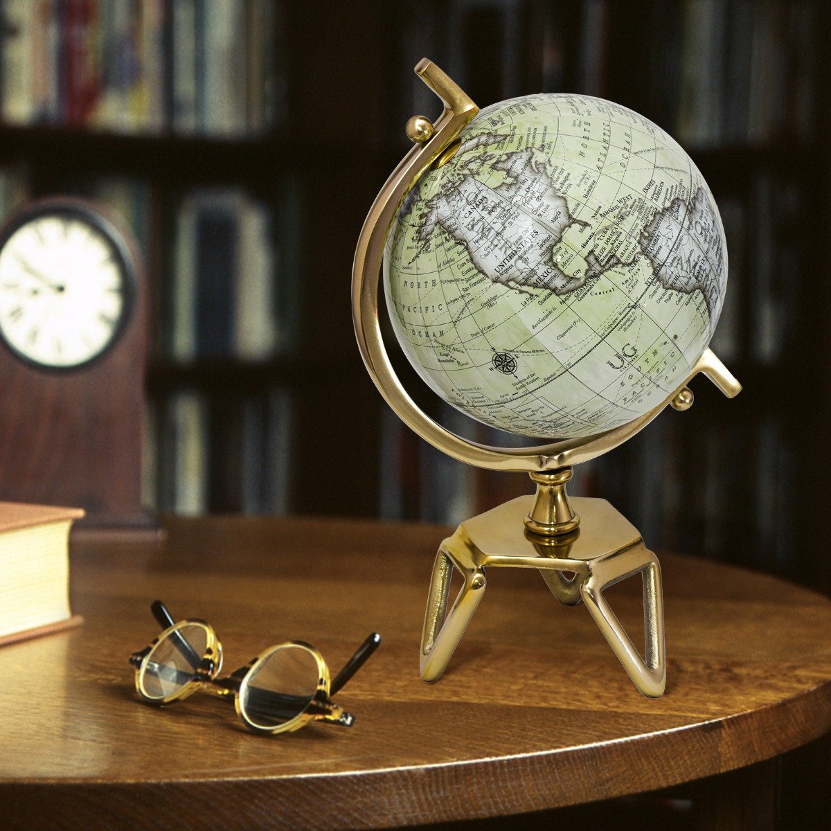 Educational Interactive Globe with Triangle Metal Stand and Metal Meridian-M