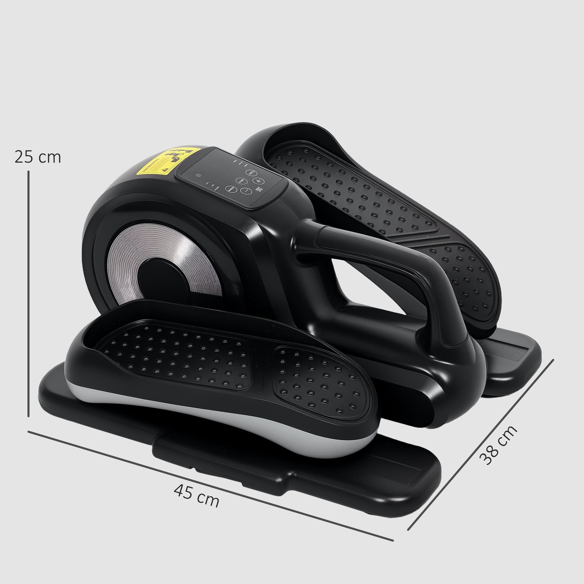 SPORTNOW Under Desk Electric Elliptical Machine for Home, Sit Down Pedal Exerciser for Seniors with 12 Programs, LCD Monitor, Compact with Remote Control & Non-Slip Pad