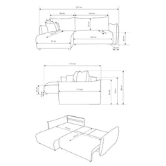 Corner Sofa Bed Allora, image 9